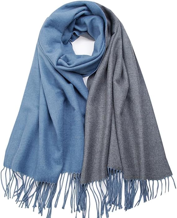 Damen Kaschmir Schal mit Quasten weicher warmer Winter Einwickelschal Größe 200 x 70 cm