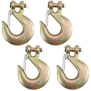 FUNSUEI Gabelkopfhaken mit Sicherheitsriegel, 4 Stück