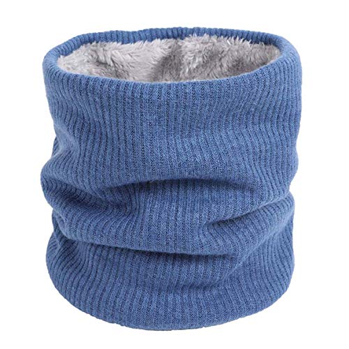 guantongda Llamativo Térmico Forro Polar Braga Calentador de Cuello Bufanda Calentador Invierno Esqui para Hombre Mujer en Fino Estilo - Azul