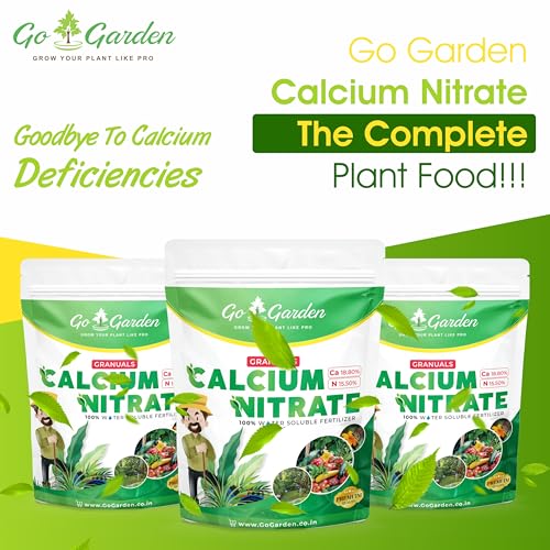 Image of Go Garden Calcium Nitrate Fertilizer For Plants (100% Water Soluble Fertilizer) Plant Food Ready To Use For All Plants 900 Gram, Powder Form