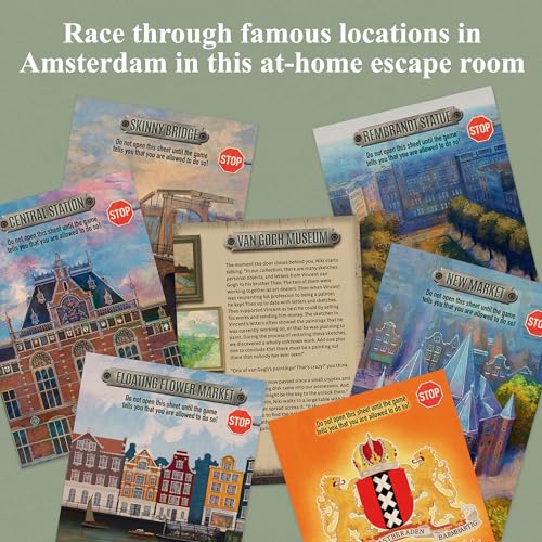 Thames & Kosmos EXIT The Hunt Through Amsterdam Escape Room Card Game, Mystery and Puzzle Adventures for Children and Adults Aged 12+, Family Game Night, 1-4 Players, Ideal for Gifting