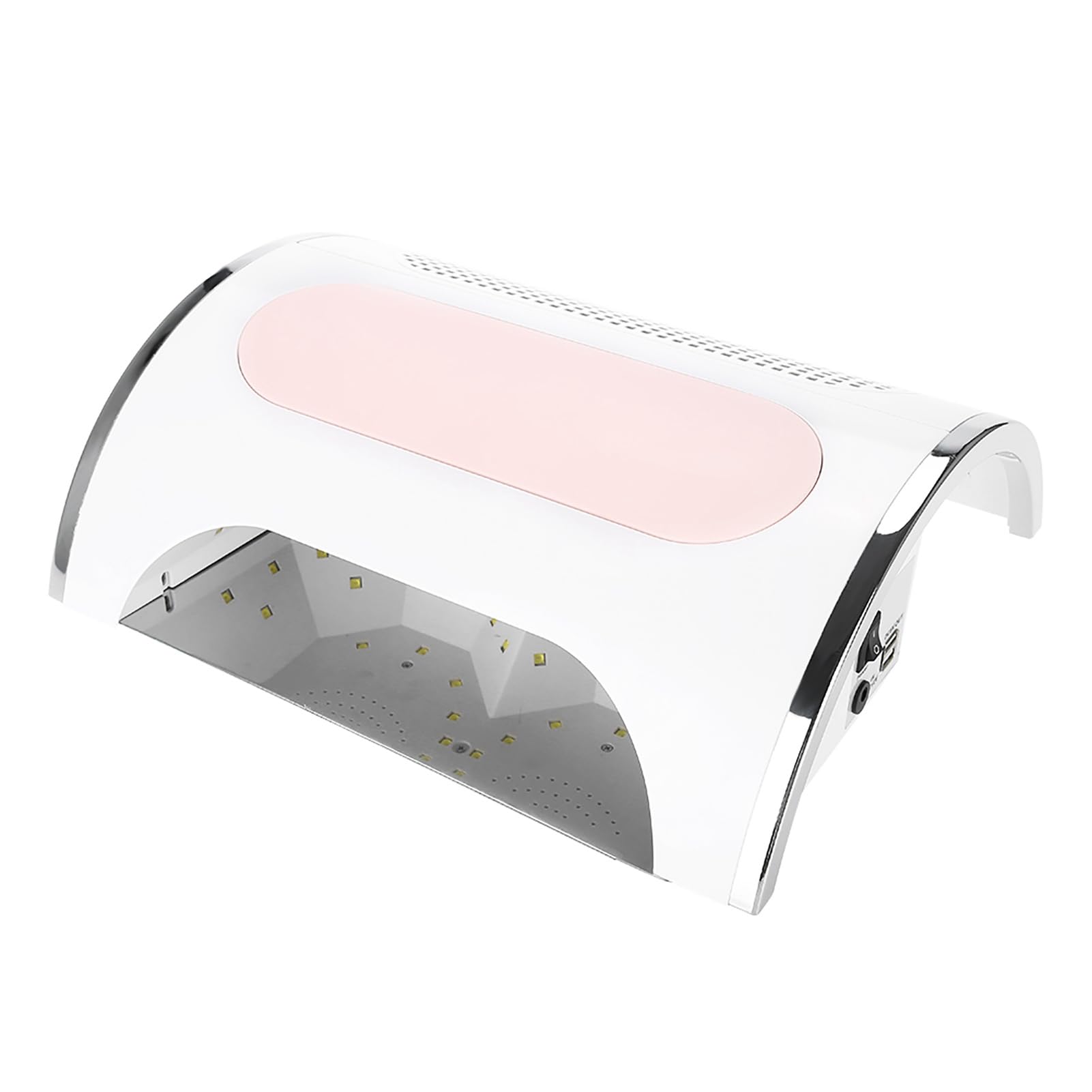 Macchina elettrica 3 in 1, 25000 giri/min, 54 W e 28 LED per pulire, aspirare e asciugare le unghie, per manicure e pedicure, per salone di bellezza e casa bianco