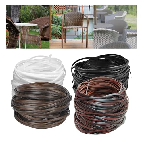 Matériau de tissage en rotin synthétique noir aspect mat durable