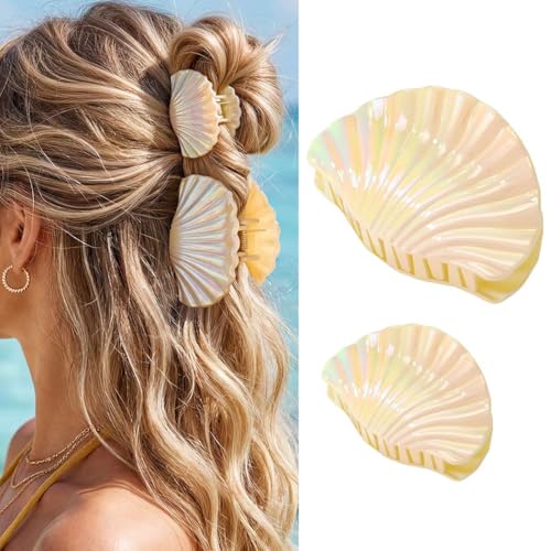 Set de pinzas para cabello con diseño de concha mar miniatura 1