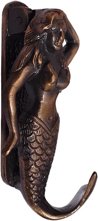 "Mermaid" Antique Iron Door Knocker for Door Front - (Pack of 1 Antique Copper Finish)