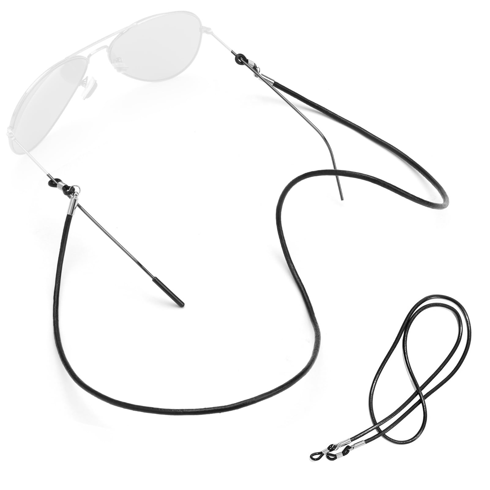 Ownkim Cuerda Gafas, Cordones para Gafas, Correa y Cadena para Gafas de Cuero - Accesorio Moderno para Gafas de Sol y Vista - Soporte Elegante para Hombre y Mujer