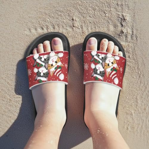 Image of Unisex Slides for Girls Boys Comfortable Slippers Slides Non-slip Shower Shoes House Fashion Thick for Indoor & Outdoor Gifts