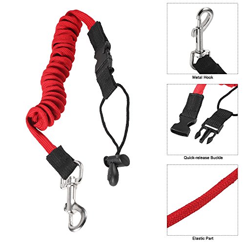 DECDEAL Elastic Paddle Leash Kayak Canoa Segurança Vara De Pesca Barcos a Remos Coiled Cordão Corda
