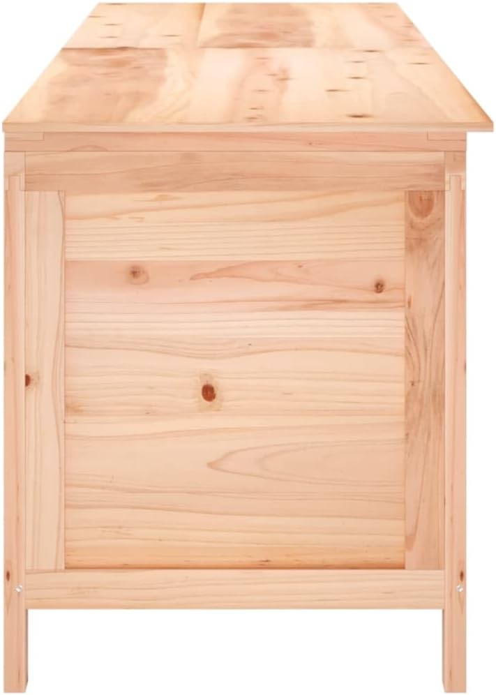 Patio Storage Box 78.1"x19.7"x22.2" Solid Wood Fir,Durable Solid Fir Wood Patio Storage Box for Outdoor Cushions and Accessories Storage Boxes, Patio Furniture