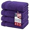 Hand Towels for Bathroom Set of 4 100 Cotton Turkish Hand Towel Sets Clearance Prime Soft Drying Hand Face Towels Purple Hand Towels