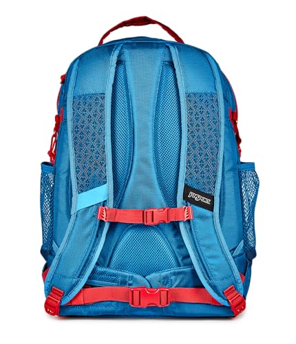 Image of JanSport Odyssey 38L Laptop & Hiking Backpack, Fits 15 inch Laptop or 3 L Hydration Bladder, Navy, Tuck-Away Hip Belt, Dual Main Compartments, Ergonomic Padding, College & Travel Daypack