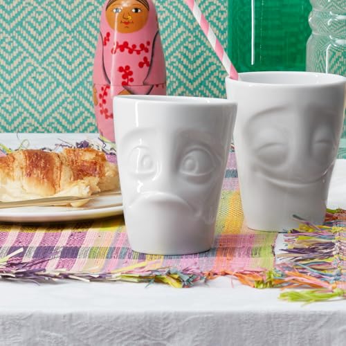 Taza de porcelana con asa 11 oz blanca miniatura 4