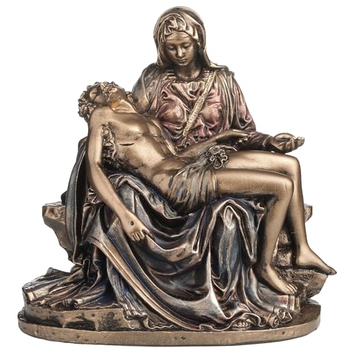 Veronese Design 3 Inch The Pieta Polystone Hand Painted Bronze Finish Religious Figurine Home Decoration