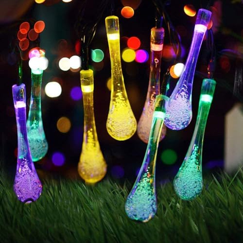 Image of Xenith 14 LED Crystal Bubble Waterdrop Fairy String Lights for Diwali Christmas Xmas Tree New Year Party Birthday Wedding Garden Indoor Outdoor Decoration Light (Multicolor, 3.5 Meter)