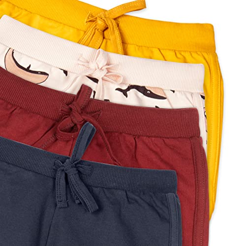 Image of Real Basics Premium Cotton Shorts for Girls - Regular Fit Printed Girl Shorts (Pack of 4)