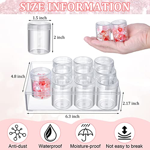 Image of Xinnun 8 Pcs Bead Organizer Transparent diamond art storage with Lid Plastic Embroidery Bead Storage Containers for DIY Crafts Jewelry Earring Sewing Pills Nail Small Items, Clear (12 Grids)