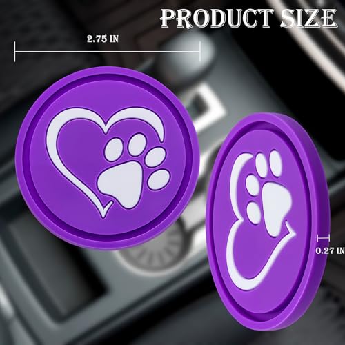 2PCS Portavasos de Silicona Antideslizante para Auto miniatura 2