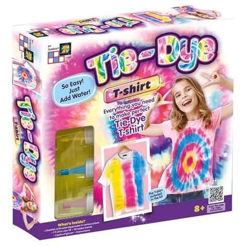AMAV Toys Create Your own Trendy tie-dye Shirt - Patterns on t-Shirts and be a Fashion Leader. Be Proud of Your Work Design and Creation. So Easy, Simple and Lots of Fun. Comes with 1 T-Shirt, Age +8 Cover