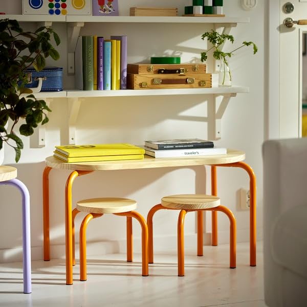 ProTuning GREJSIMOJS Taburete infantil, madera/naranja