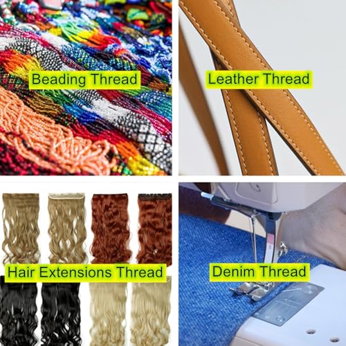 Sissewpro 1oz 375 Yds Each 8 Pack Upholstery Thread Heavy Duty Tex 70 Bonded Nylon Thread for Sewing Leather Machine Hand Repair, Canvas, Denim, Carpet,Beading, Hair Weaving #69 Thread 8oz Color Set by SISSEW PRO - Used condition - Image 9