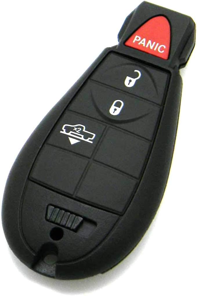 OEM Electronic 4-Button FOBIK Key Fob Remote Compatible with 2013-2022 RAM Truck (FCC ID: GQ4-53T, P/N: 68159655, 68521303)