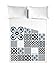 Devota&Lomba Betttuch und Kissenbezug Azulejo blau/schwarz/weiß Size is not in Selection DE
