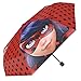 Prodigiosa Las Aventuras de Ladybug y Chat Noir Paraguas Plegable Niña - Paraguas de Viaje Bolso Rojo Lunares Negros Estampado Marinette Miraculous Lady Bug - 89 Diámetro - Apertura Manual - Perletti