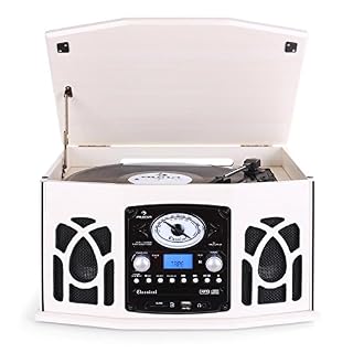 AUNA NR-620 - Retro, Tourne-Disque, chaîne stéréo, Transmission par Courroie, Max. 45 Tours, Radio, FM/AM, Affichage de… – Image 3