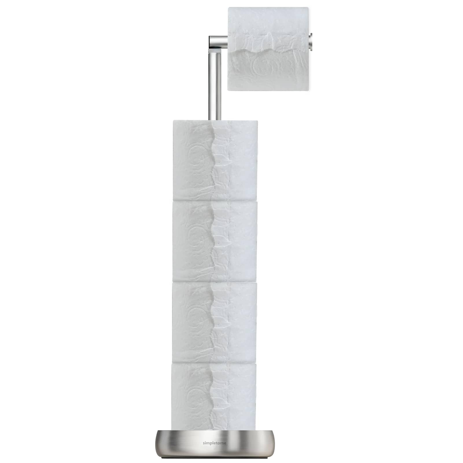 Toilet Paper Holder Stand with Storage Weighted (SUS304 Stainless Steel)