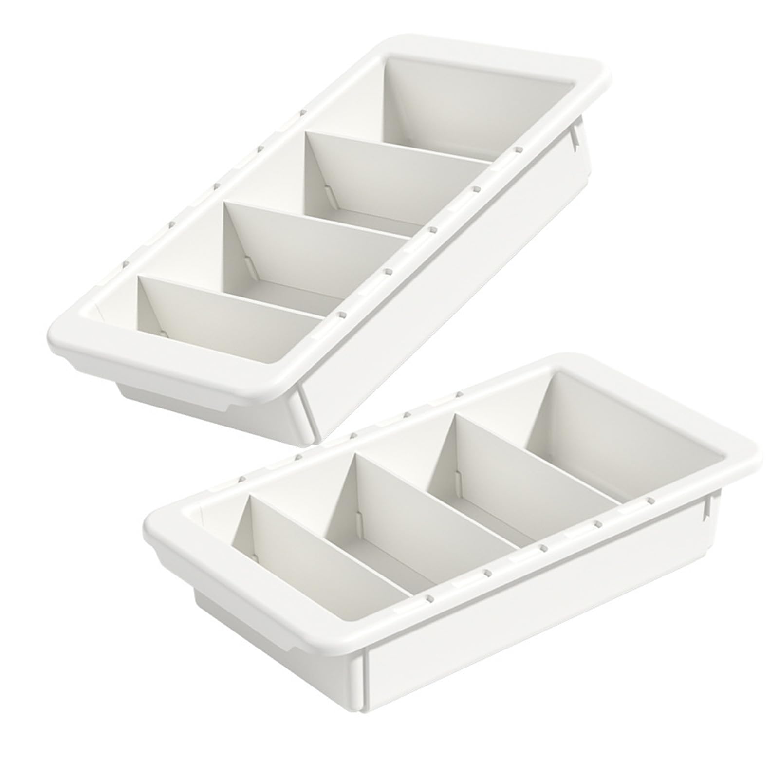 Tsophreniq Drawer Storage Tray Adjustable Compartment Organizers Sturdy Designs for Cosmetics Tools Stationery ABS Drawer Storage Box