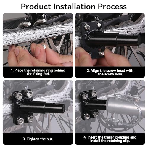 Fahrradanhänger Kupplung Fahrrad Anhängerkupplung Kupplung Anhänger Adapter Hundeanhänger für Fahrradkupplungen mit Sicherungsstift Kinderanhänger Hundefahrradanhänger Hunde Haustier Kinder