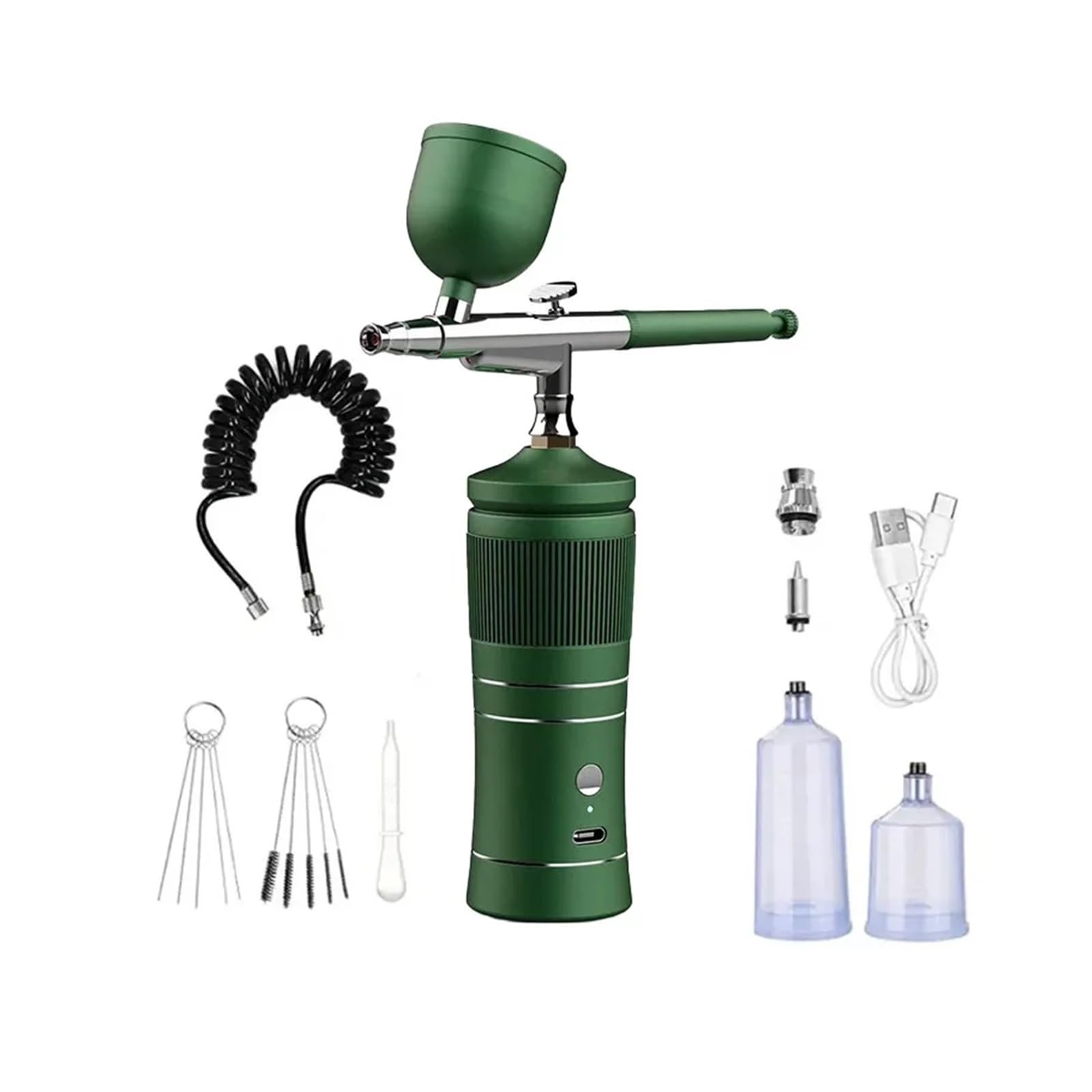 Pistolet do malowania natryskowego Zestaw Kompresora Aerografu Er Oxygen Deep Hydrating Machine Z Pistoletem Natryskowym I Aerografem(Green set 2)