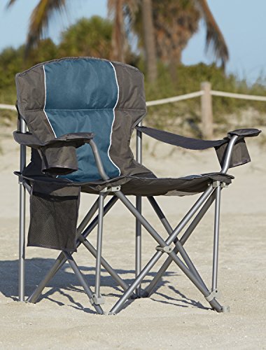 LivingXL by DXL Heavy Duty Portable Chair | Outdoor Lawn or Beach Chair with 500 lb Max Capacity, Lightweight Folding Frame