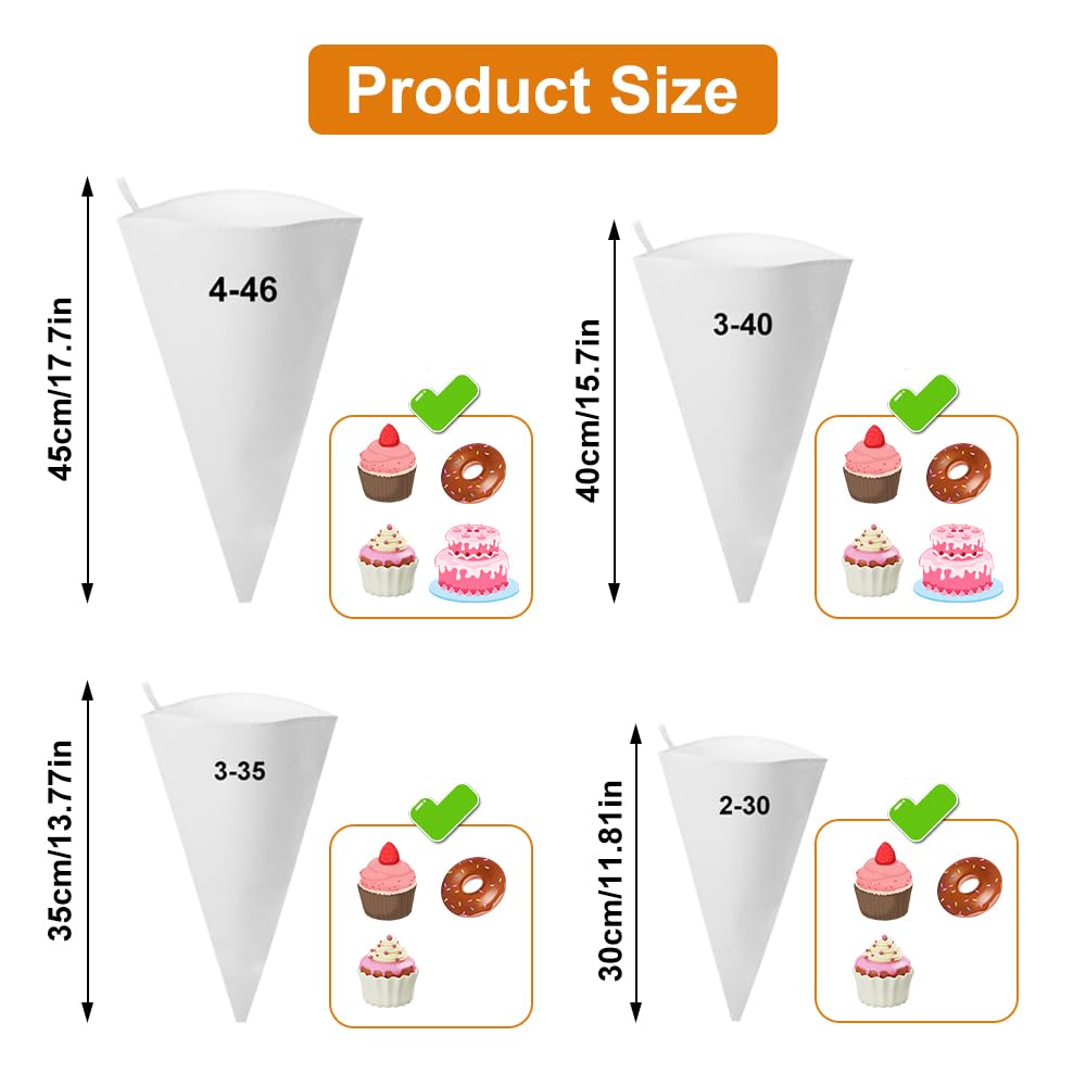 Manga Pastelera Desechable Grande Paq 500 Pzas 34cm Bolsa | Envío Gratis