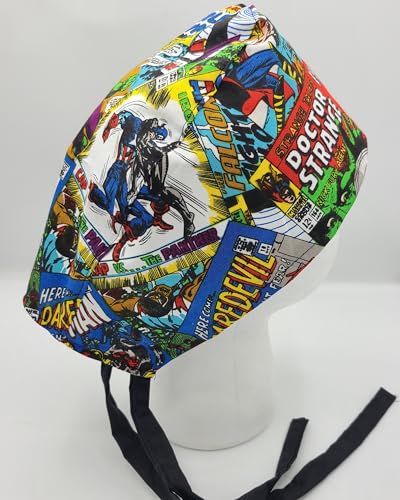Comic Book Retro Super Hero Surgical Scrub Cap Medical Hat Hospital Cover4