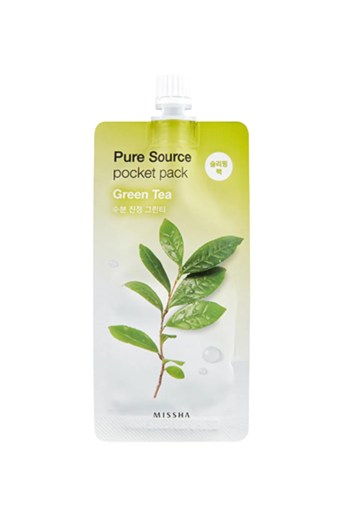 MISSHA Yeşil Çay Özlü Nemlendirici Uyku Maskesi Pure Source Pocket Pack (GREEN TEA) 10ml