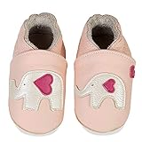 Flexible und weiche Wildledersohle: perfekt für den Einsatz im Innenbereich und vor allem auf harten Oberflächen wie Holz- und Laminatböden. Wenn Babys und Kleinkinder unterwegs sind, brauchen sie Schuhe, die leicht und flexibel sind.