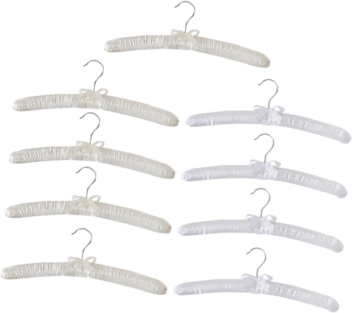 9pcs Cloth Hangers Edging Design for Home Satin Coat Hangers Random for Organizing Clothes Without Marks
