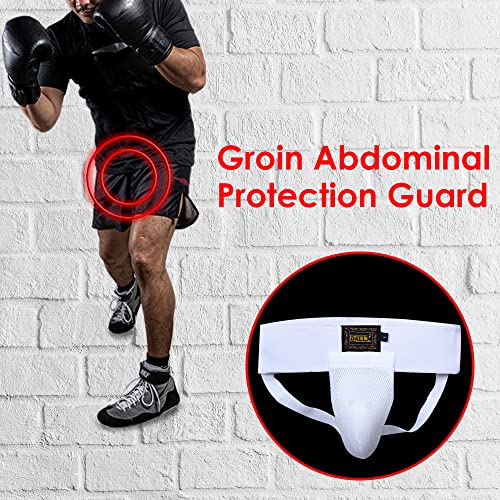 Dallx Men Athletic Supporter Jockstraps For Underwear With Removable Flex Shield Cup (White, Large) #TOP1