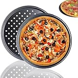 【Facile à nettoyer】: les plaques à pizza pour four antiadhésives ont un revêtement antiadhésif. Il est facile à nettoyer à la main ou au lave-vaisselle.