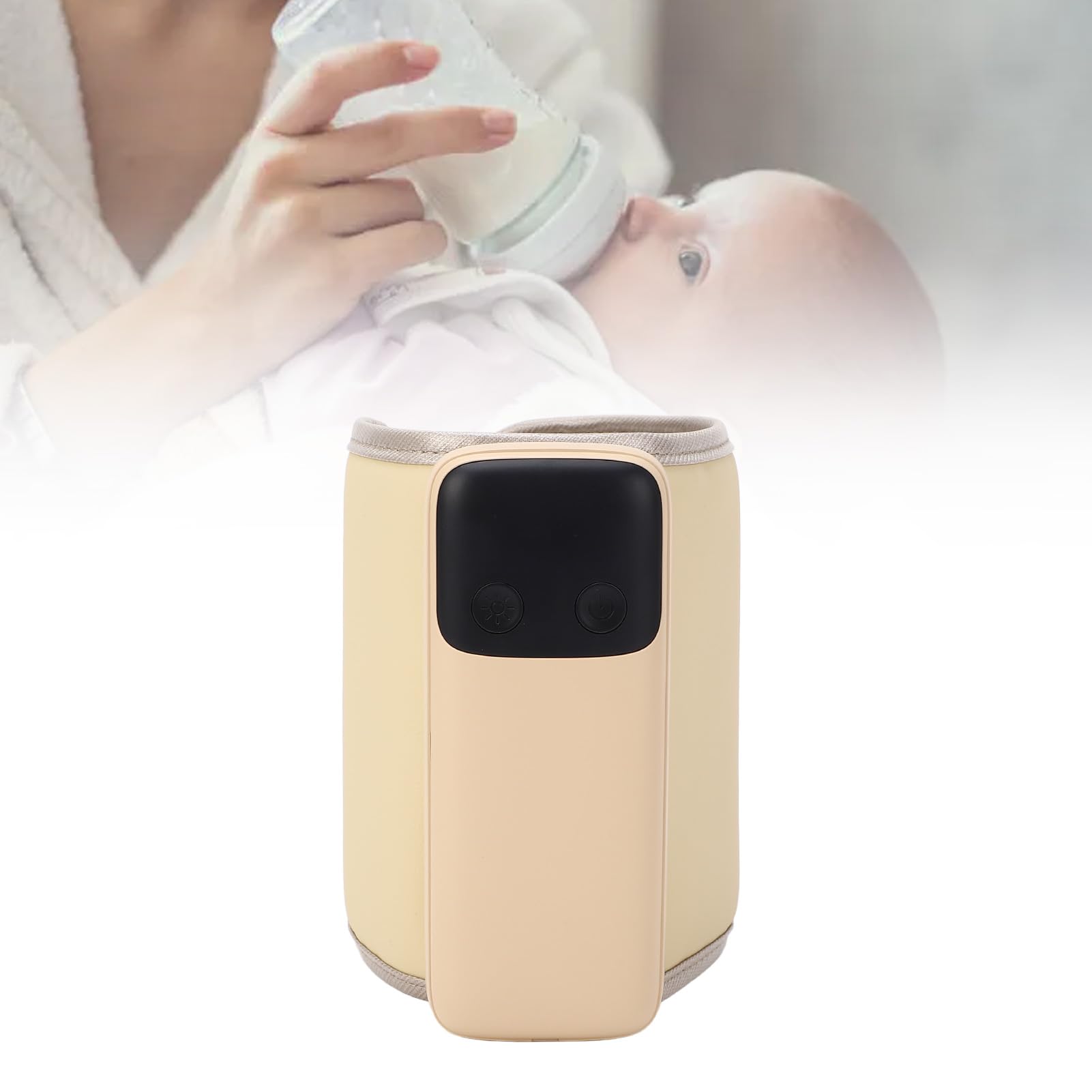 Calentador de Biberones, Calentador Rápido de Leche para Bebés para Leche Materna y Fórmula, con Control Preciso de Temperatura, Calentadores de Biberones Portátiles con Funda