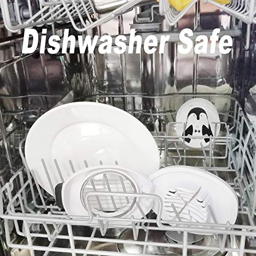 Egg Slicer with Stainless Steel Wire, Egg Cutter, Dishwasher safe, White/Black - Thumbnail 5