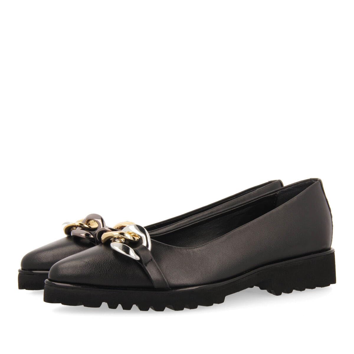GIOSEPPO Rosebud, Women's Ballet Shoes, Black, 36 EU, Black/White, 4 UK