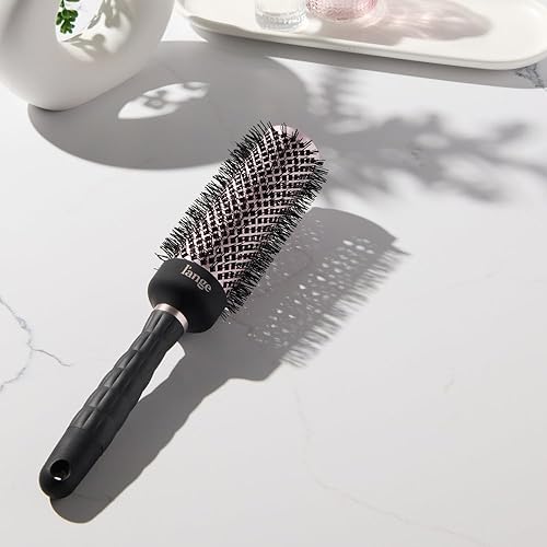 Miniatura 2 de L'ANGE HAIR VolumePro - Cepillo redondo iónico de cerámica extralargo, negro, para secado con secado, rizado y peinado, añade volumen, reduce