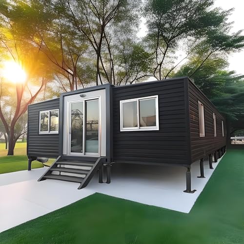 20ft 30ft 40ft Expandable Prefab Tiny Home,Foldable Modular Container House with 2-4 Bedrooms,Full Kitchen & Bathroom,Portable Steel Frame Tiny Houses to Live in for Adults,Mobile Office/Guest House - Image 5