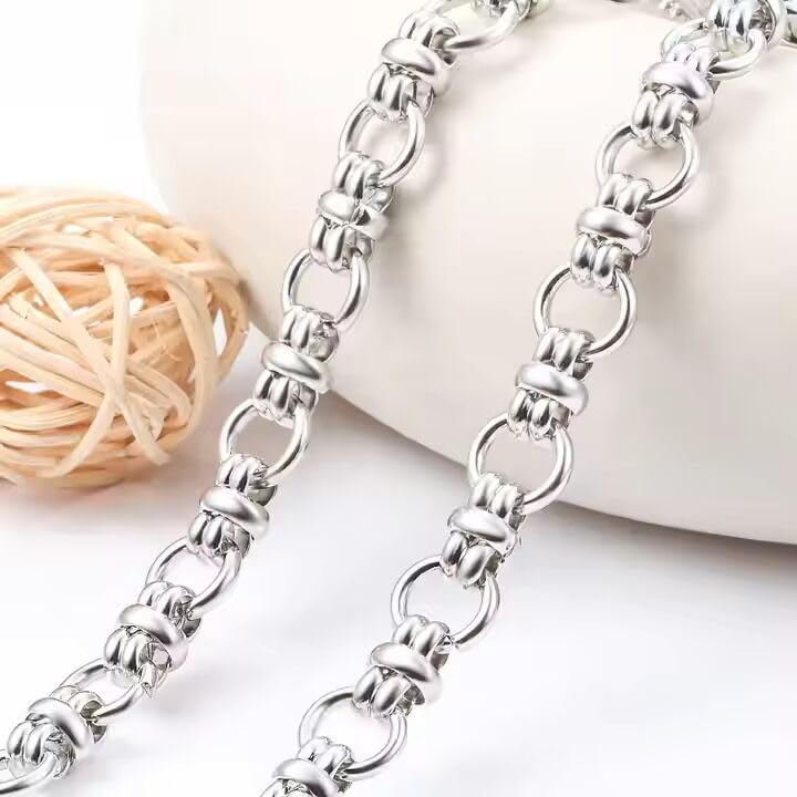 Image of THE MEN THING Chain for Men, Luxury Pure Titanium Steel Chain | Silver Stainless Steel Chain | Necklace Jewellery for Men & Boys