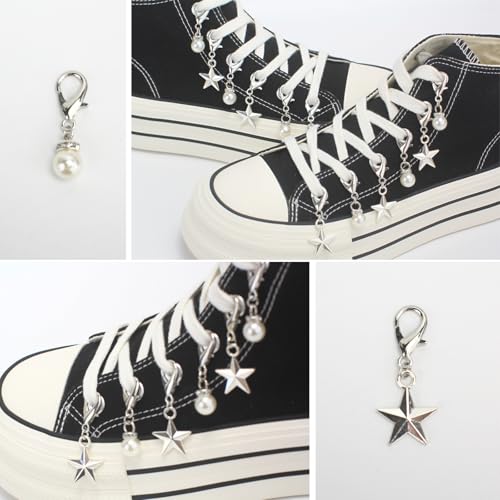 Y2K Shoelace Charms for Sneakers Alloy Shoe Accessories Set, DIY Trendy Shoe Decorations for Canvas Shoes, Boots, Laces4