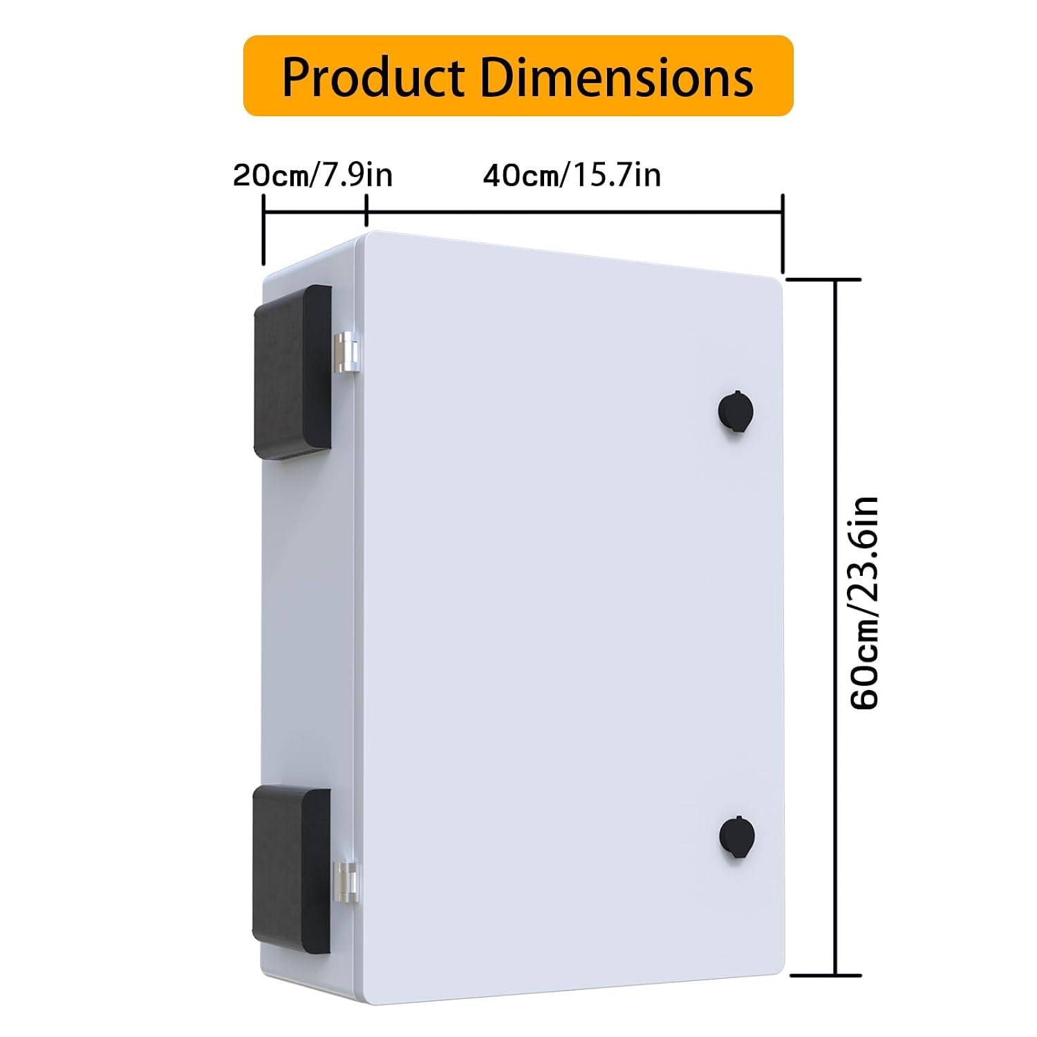 Steel Outdoor Electrical Enclosure Box Weatherproof with Fan and Thermostat Pre-Installed Outdoor Electrical Box, One-Piece Ventilation Design, Wall/Pole Mounted (15.7" x 23.6" x 7.9)