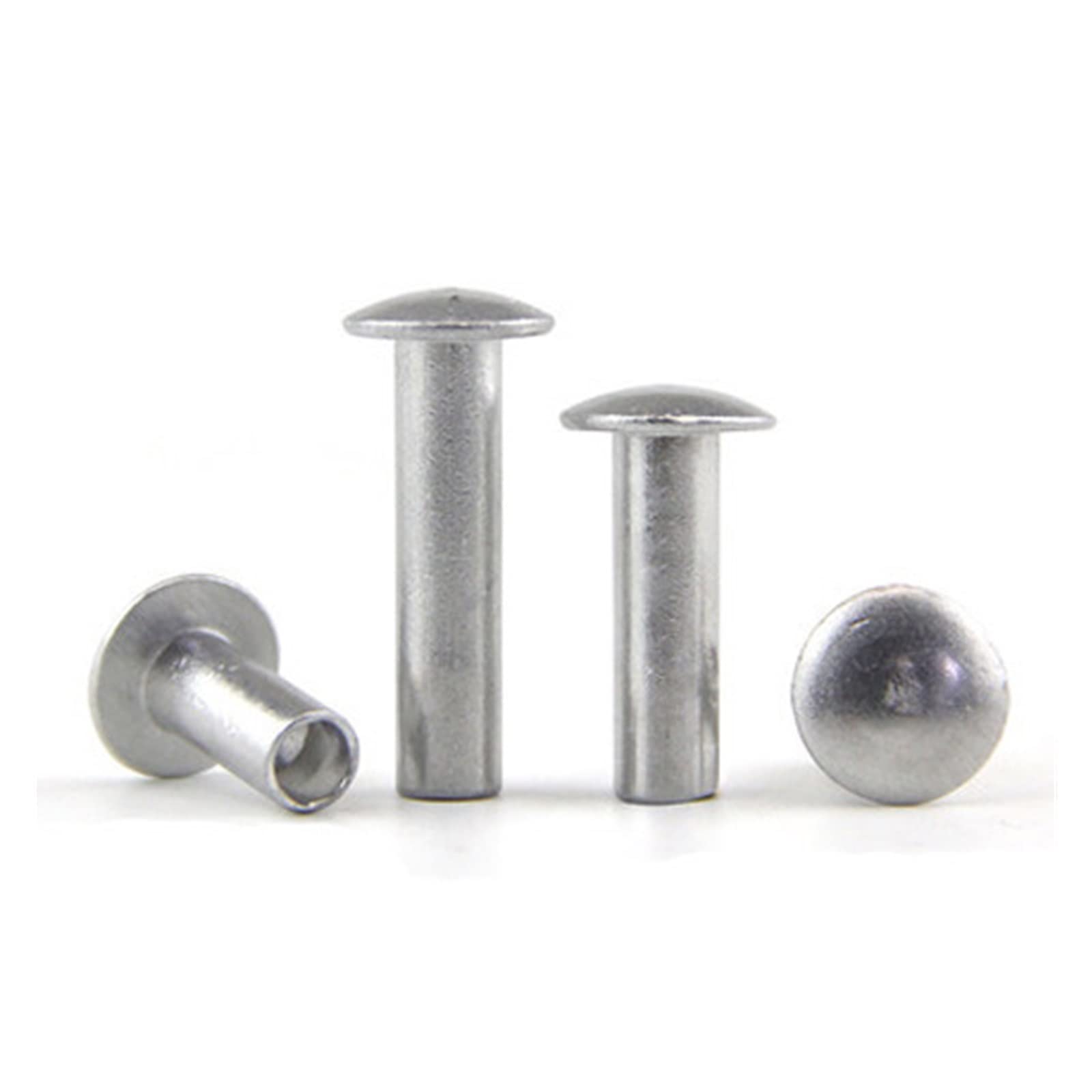 50 Rivets Semi-creux En Aluminium 5x16 Mm Tête Ronde - Pour Assemblage Métallique