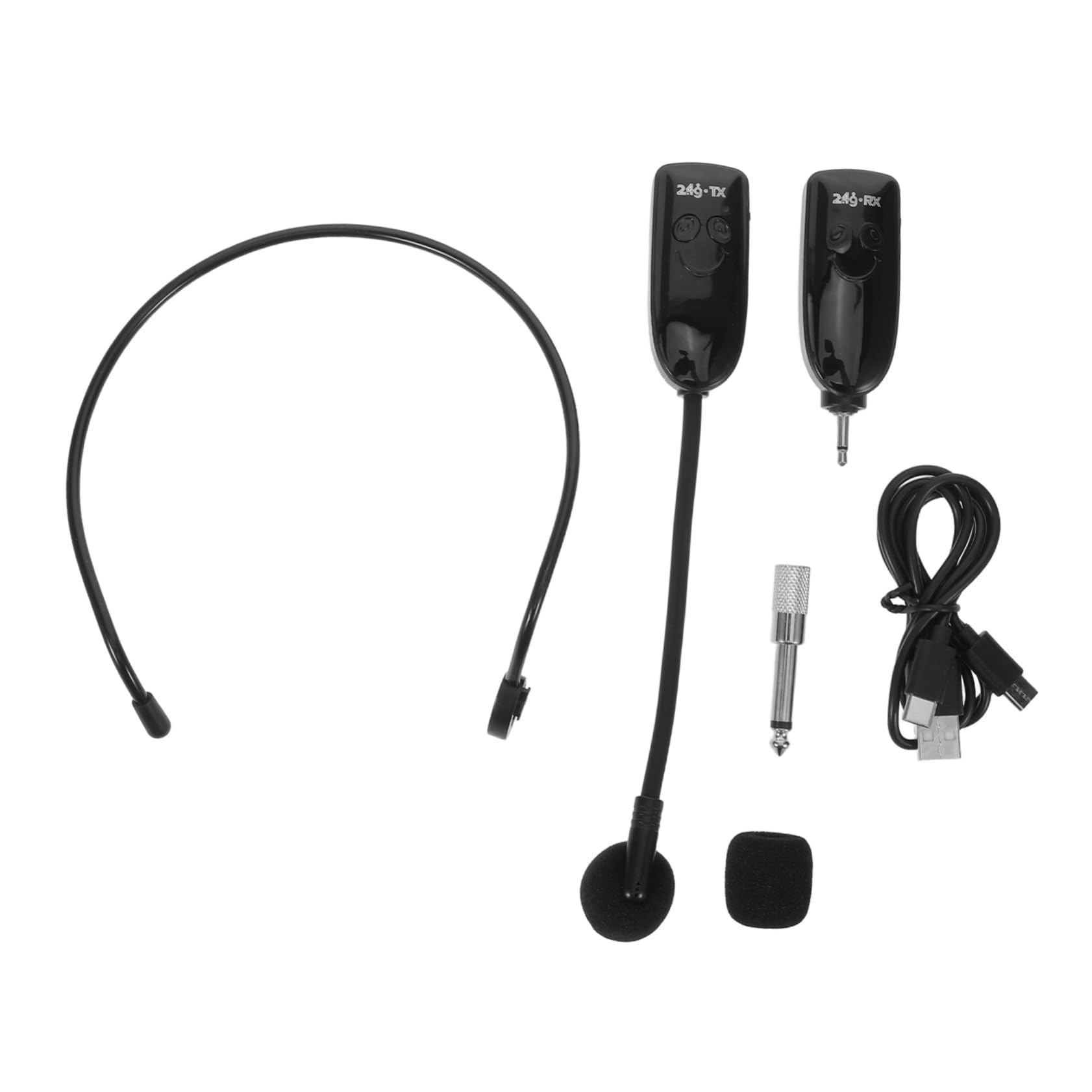 FRCOLOR Micrófono Inalámbrico para Profesores con Auriculares Sistema de Altavoces Apto para Enseñanza Instructores de Fitness Guías Turísticos Color Micrófono de Mano Profesional